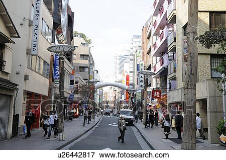 Akasaka Hitotsugi Street View Large Photo Image Stock Photo - Akasaka Hitotsugi Street. Fotosearch