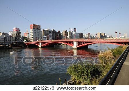 Azuma Bridge and Skyline View Large Photo Image Stock Image - Azuma Bridge and Skyline. Fotosearch