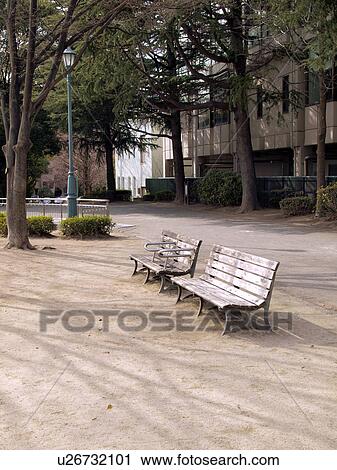 Stock Image - Benches. Fotosearch