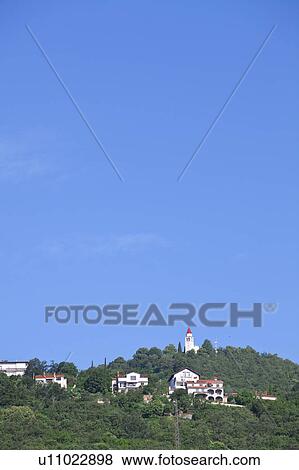 Blue Sky Over Buildings View Large Photo Image Stock Photo - Blue Sky Over Buildings. Fotosearch