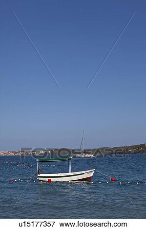 Boat at Adriatic Sea View Large Photo Image Stock Photo - Boat at Adriatic Sea. Fotosearch
