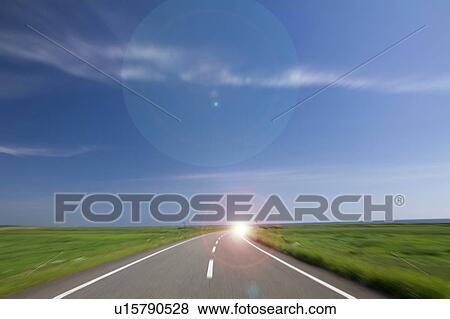 Bright Light on Road View Large Photo Image Stock Photo - Bright Light on Road. Fotosearch