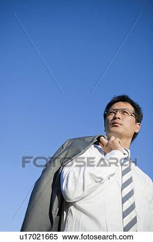 Businessman Against Blue Sky View Large Photo Image Stock Photography - Businessman Against Blue Sky. Fotosearch
