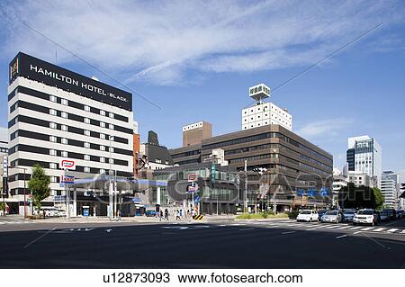 Stock Image - Cityscape of Nagoya city, Aichi Prefecture, Japan. Fotosearch