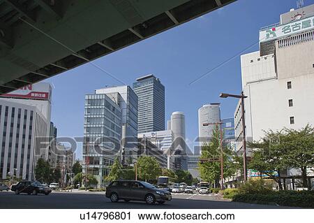 Stock Image - Cityscape of Nagoya city, Aichi Prefecture, Japan. Fotosearch