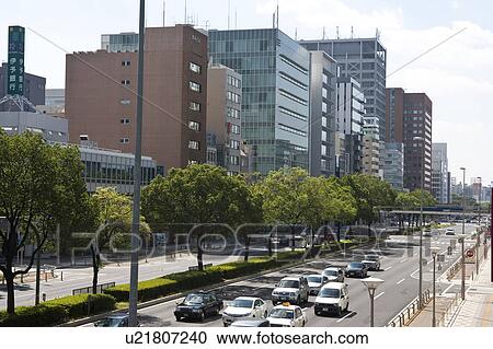 Stock Image - Cityscape of Nagoya city, Aichi Prefecture, Japan. Fotosearch