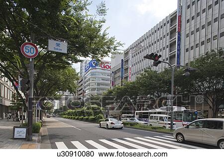 Stock Image - Cityscape of Nagoya city, Aichi Prefecture, Japan. Fotosearch