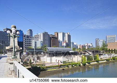 Cityscape of Osaka, Osaka Prefecture, Honshu, Japan View Large Photo Image Stock Photograph - Cityscape of Osaka, Osaka Prefecture, Honshu, Japan. Fotosearch