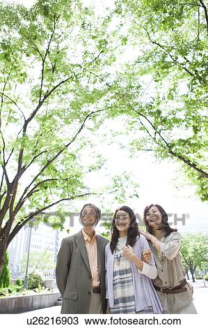 Family standing on sidewalk View Large Photo Image Stock Image - Family standing on sidewalk. Fotosearch