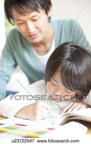 Father and son drawing View Large Photo Image Stock Photo - Father and son drawing. Fotosearch