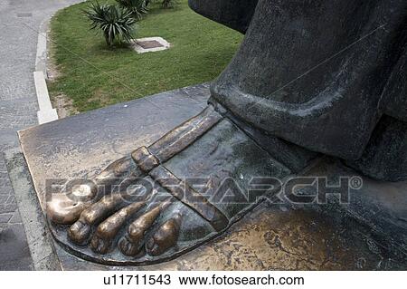 Stock Image - Foot of Statue. Fotosearch