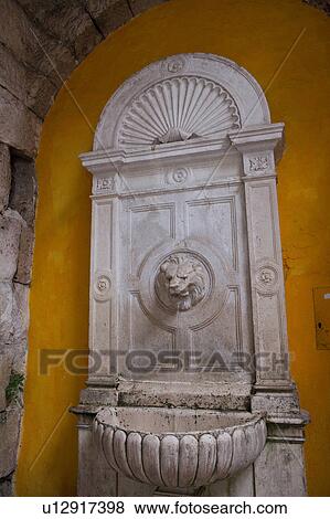 Stock Photo - Fountain at Diocletian Royal Palace. Fotosearch