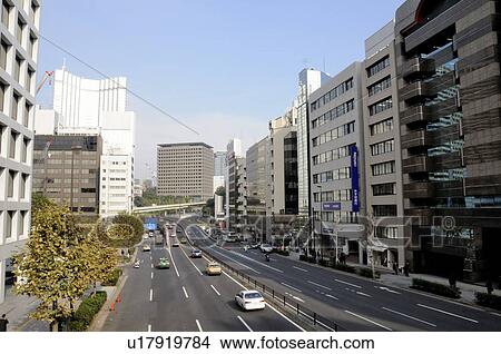 Picture - Japanese National Route 246 Passing Aoyama. Fotosearch
