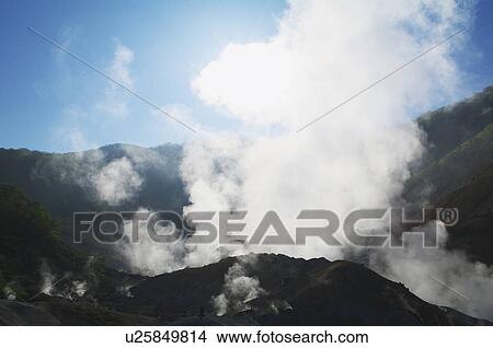 Picture - Jigokudani or Hell Valley, Hokkaido Prefecture, Japan. Fotosearch