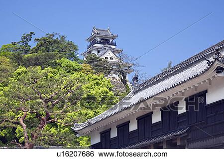 Stock Photograph - Kochi castle, Kochi Prefecture, Shikoku, Japan. Fotosearch