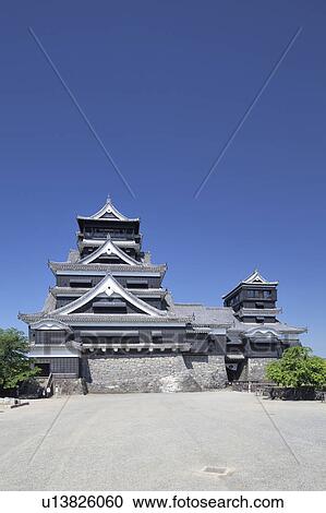 Stock Image - Kumamoto castle, Kumamoto Prefecture, Kyushu, Japan. Fotosearch