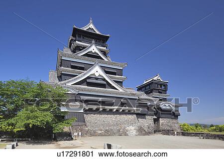 Stock Image - Kumamoto castle, Kumamoto Prefecture, Kyushu, Japan. Fotosearch