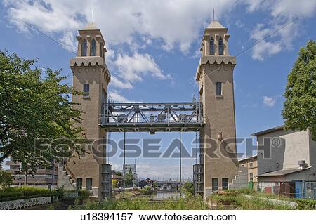 Matsusige lock gate at Nakagawa canal, Nagoya city, Aichi Prefecture, Japan View Large Photo Image Stock Photo - Matsusige lock gate at Nakagawa canal, Nagoya city, Aichi Prefecture, Japan. Fotosearch