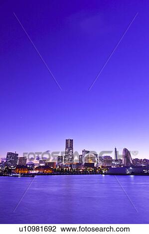 Stock Image - Minato Mirai at Twilight. Fotosearch