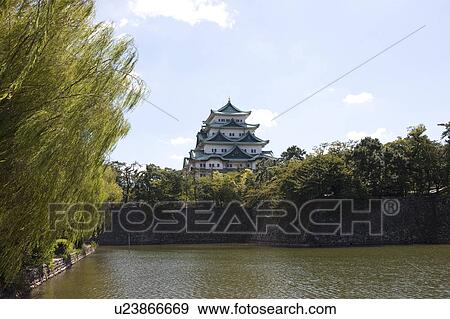Nagoya castle and moat, Nagoya city, Aichi Prefecture, Japan View Large Photo Image Stock Photo - Nagoya castle and moat, Nagoya city, Aichi Prefecture, Japan. Fotosearch