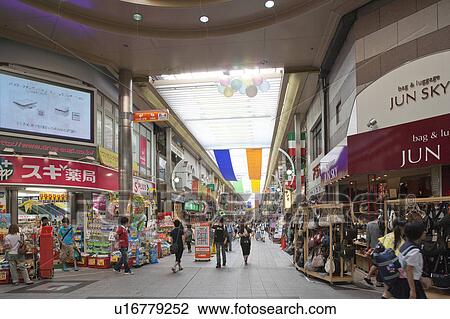 Stock Image - Osu Shopping Street, Nagoya city, Aichi Prefecture, Japan. Fotosearch