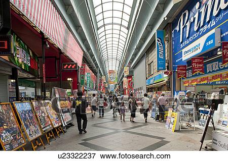 Stock Photo - Osu Shopping Street, Nagoya city, Aichi Prefecture, Japan. Fotosearch