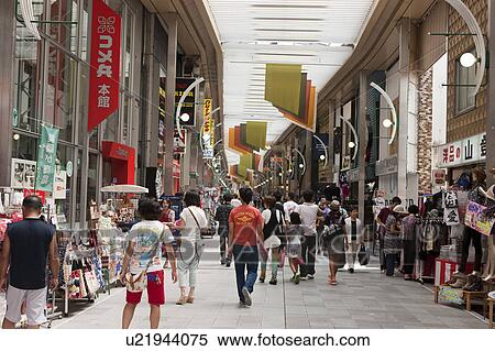 Stock Photography - Osu Shopping Street, Nagoya city, Aichi Prefecture, Japan. Fotosearch