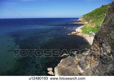 Stock Image - Otamoi coastline, Hokkaido Prefecture, Japan. Fotosearch