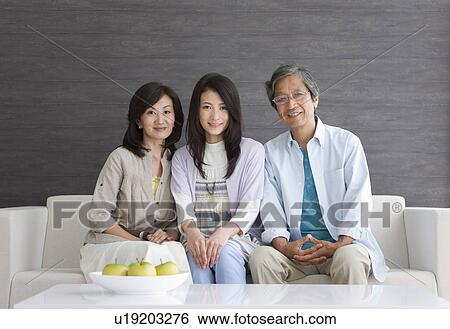 Stock Photograph - Portrait of family. Fotosearch