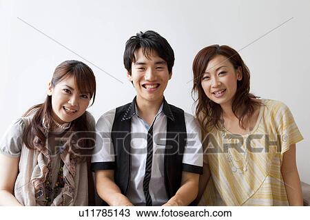 Portrait of young friends View Large Photo Image Stock Image - Portrait of young friends. Fotosearch