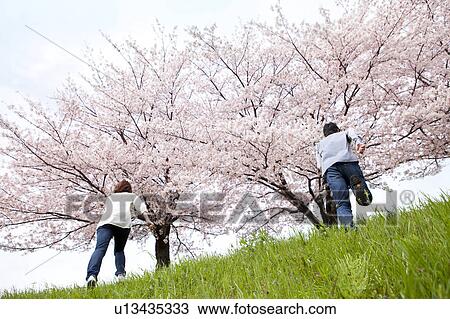 Rear view of couple running, rear view View Large Photo Image Stock Image - Rear view of couple running, rear view. Fotosearch