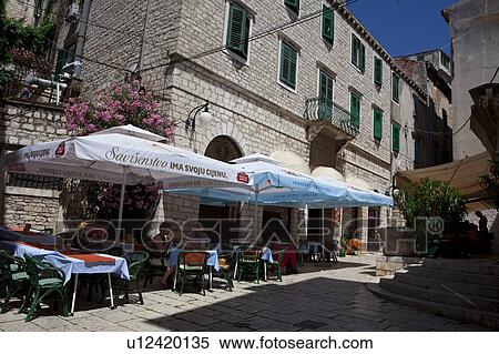 Restaurant in Old Town View Large Photo Image Stock Photography - Restaurant in Old Town. Fotosearch