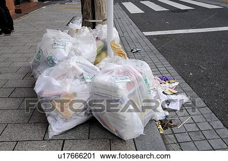 Stock Image - Rubbish on Street. Fotosearch