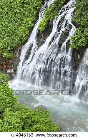 Shirohige-no-taki, Hokkaido Prefecture, Japan View Large Photo Image Stock Image - Shirohige-no-taki, Hokkaido Prefecture, Japan. Fotosearch