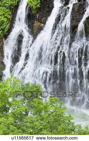 Stock Photo - Shirohige-no-taki, Hokkaido Prefecture, Japan. Fotosearch