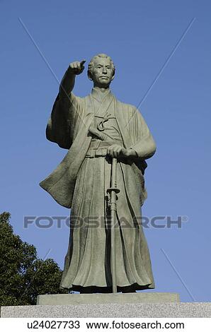 Stock Image - Statue of Kaishu Katsu . Fotosearch