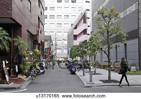 Stock Photography - Street in Akasaka. Fotosearch