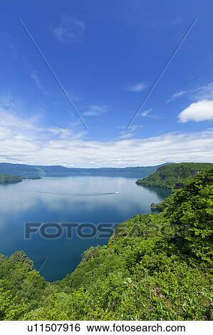 Stock Photograph - Towada lake, Aomori Prefecture, Honshu, Japan. Fotosearch