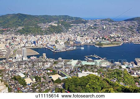 Picture - View of Nagasaki City. Fotosearch