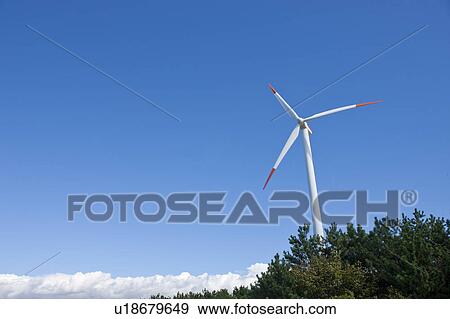 Stock Photo - Wind turbine, Aichi Prefecture, Japan. Fotosearch