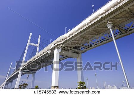 Stock Image - Yokohama Bay Bridge. Fotosearch