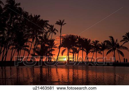 Anaehoomalu Beach at dusk, Hawaii Islands, USA View Large Photo Image Stock Image - Anaehoomalu Beach at dusk, Hawaii Islands, USA. Fotosearch