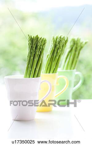 Stock Photography - Asparagus in cups. Fotosearch