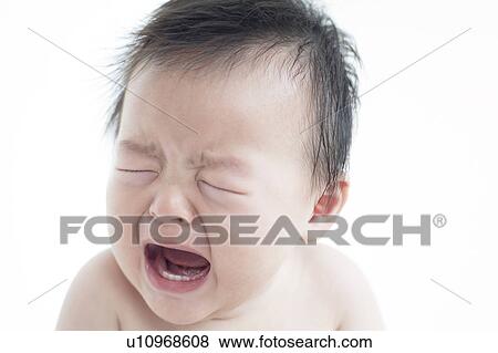 Stock Photo - Baby Boy Crying. Fotosearch