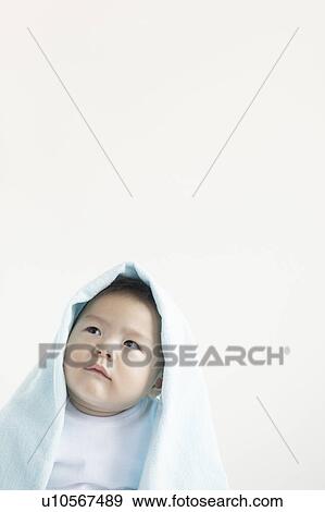 Baby Boy Wrapped in Towel View Large Photo Image Stock Photo - Baby Boy Wrapped in Towel. Fotosearch
