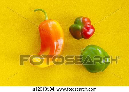 Banana Pepper and Two Bell Peppers View Large Photo Image Picture - Banana Pepper and Two Bell Peppers. Fotosearch