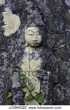 Stock Image - Buddhist statue, Ibaraki Prefecture, Japan. Fotosearch
