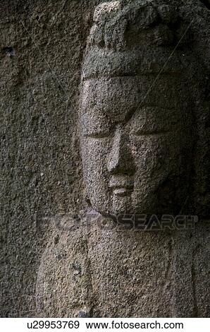 Stock Photo - Buddhist statue, Ibaraki Prefecture, Japan. Fotosearch