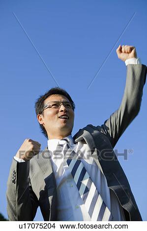 Picture - Businessman Celebrating. Fotosearch