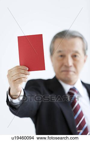 Businessman Showing Red Card View Large Photo Image Picture - Businessman Showing Red Card. Fotosearch